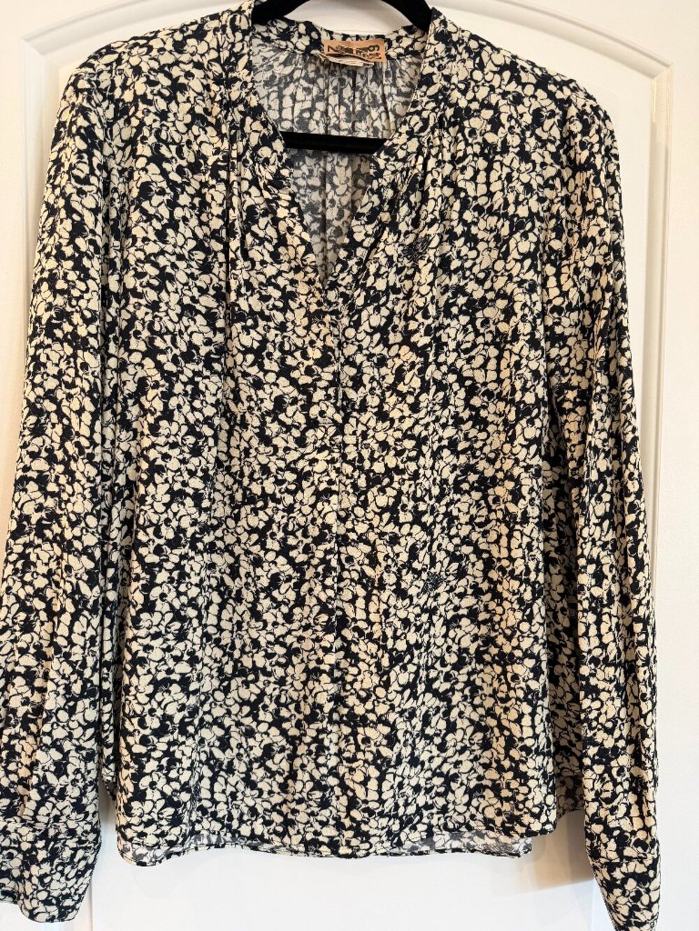 Zadig & Voltaire Tink Crepe Floral-Print Blouse. Size Medium.